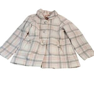 Max Studio 4T Girls Plaid Pea Coat